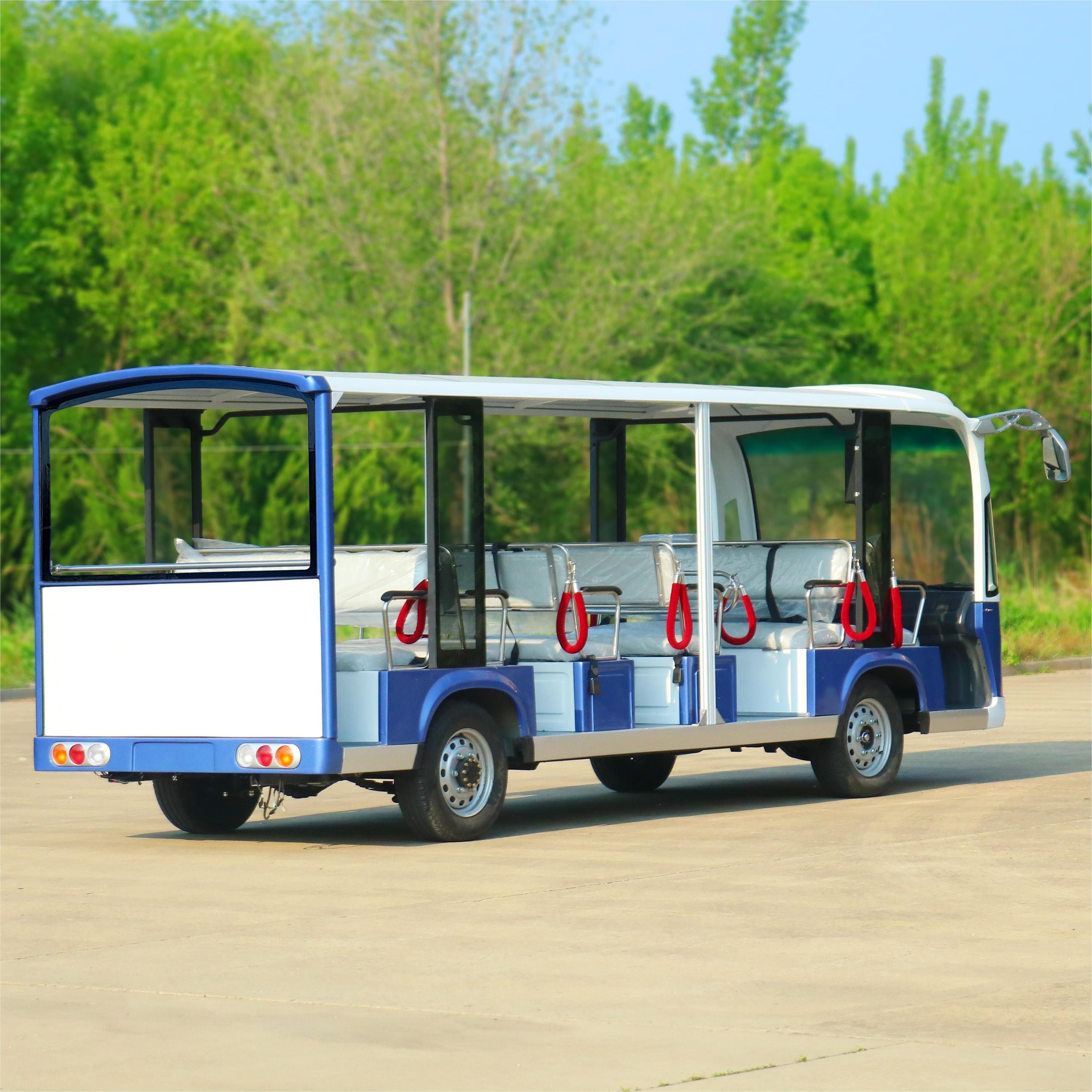 TONGCAI High Quality 72V Open Top 23 Seats Seater Passenger Tourist Travel City Sightseeing Vehicles Sightseeing Vehicle