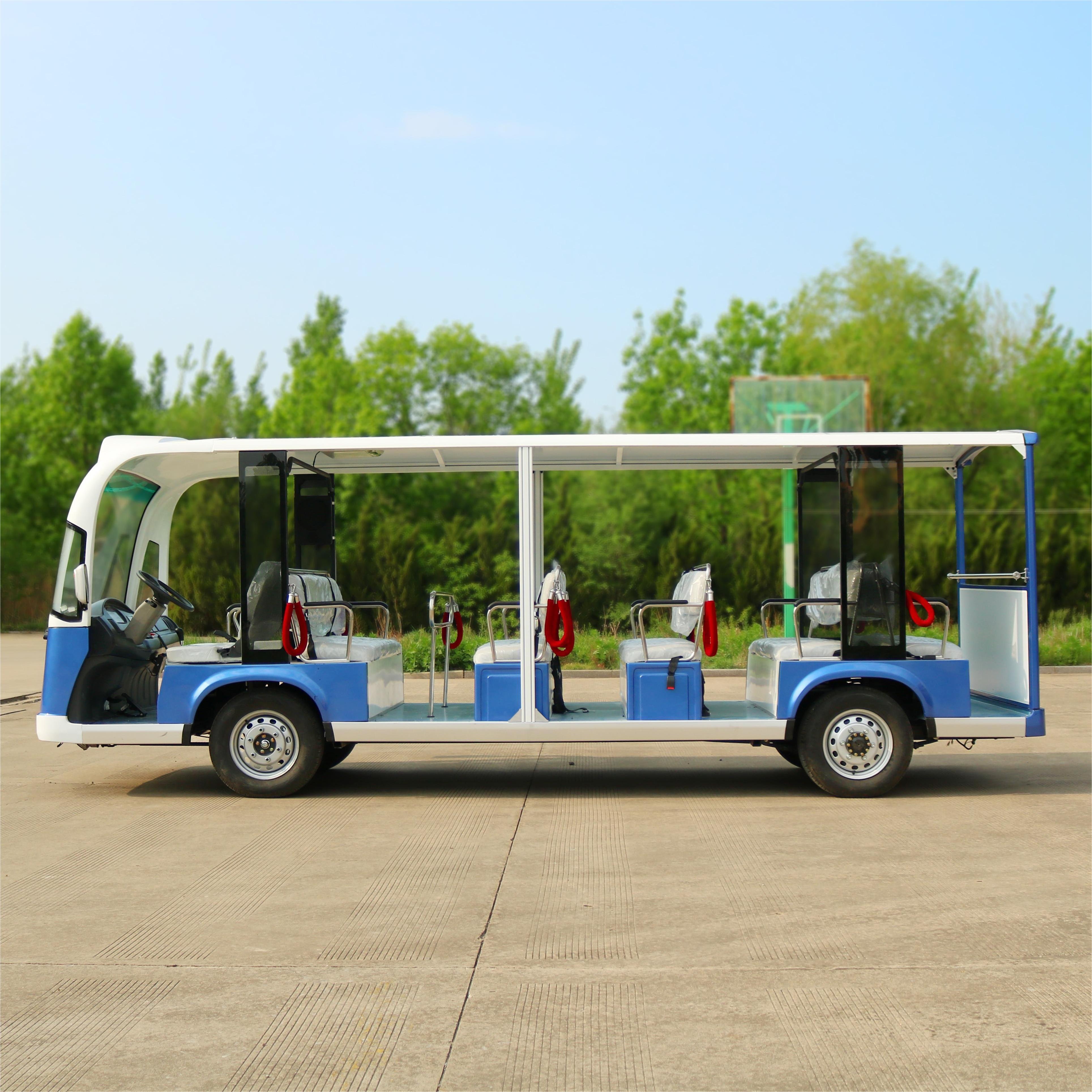 TONGCAI High Quality 72V Open Top 23 Seats Seater Passenger Tourist Travel City Sightseeing Vehicles Sightseeing Vehicle