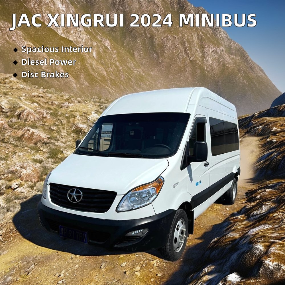 Jac Xingrui 2024 New Brand Jac Sunray Minibus High Quality 2.0T 2/3 Seats Diesel Van with 129Hp L4 Prepayments Bus Lights