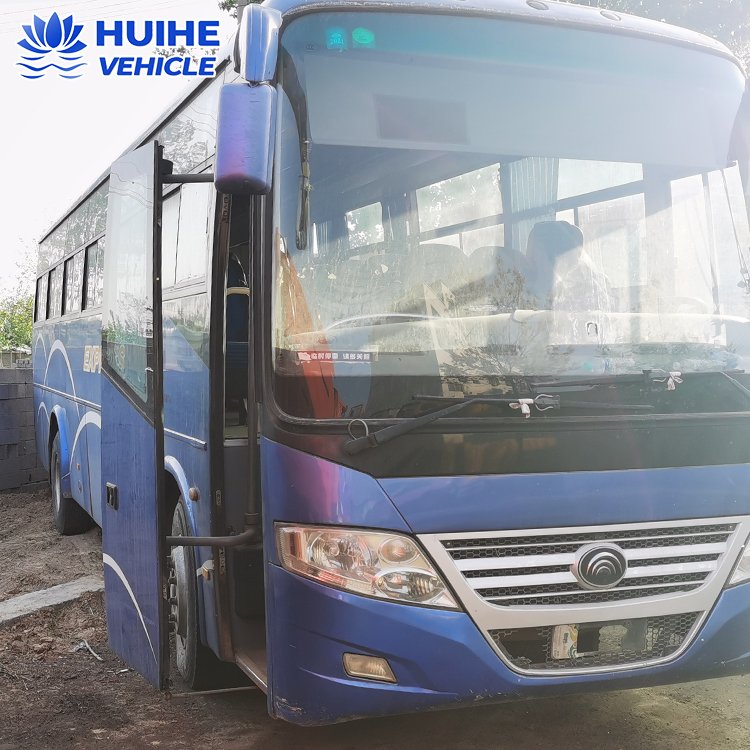 Used 53-Seater Coach Bus for Sale in Africa Cheap Price Diesel Fuel Manual Transmission Euro 3 Emission Standard