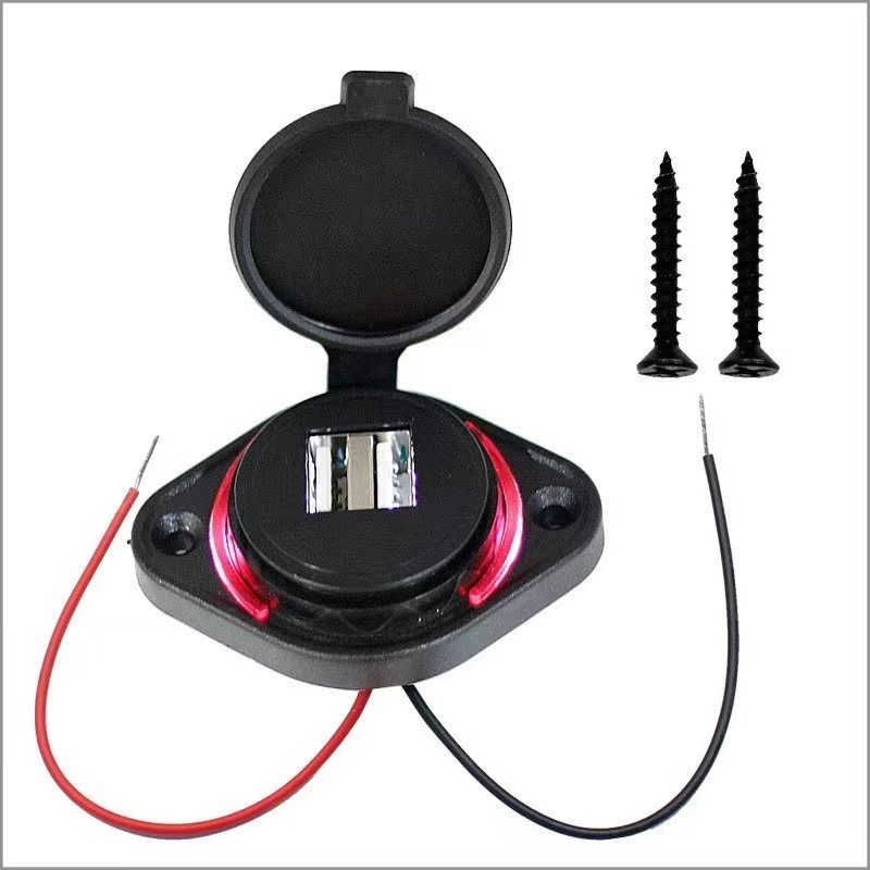 3.1A USB Phone Charger with Light for Car Bus Furniture Massage Chair Modified