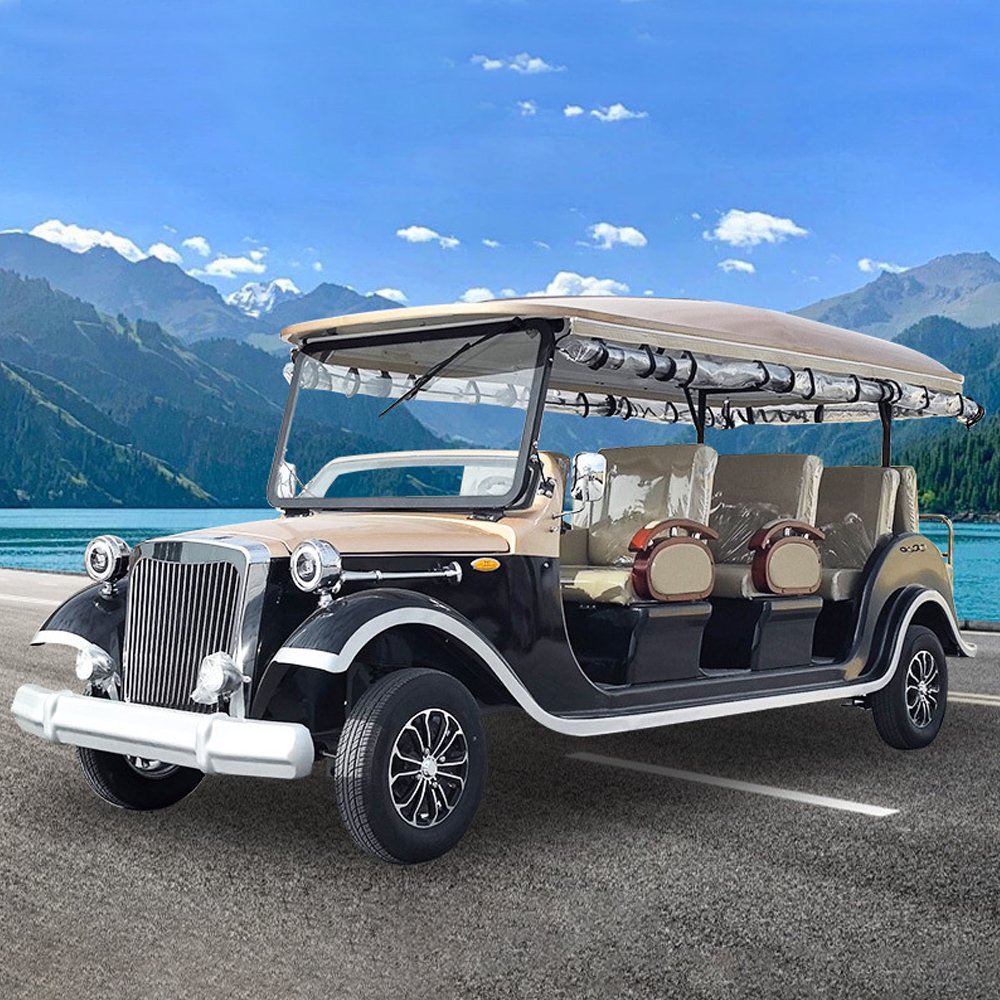 Electric Tour Car Vintage Classic Car Tour Bus Electric Sightseeing Vehicle
