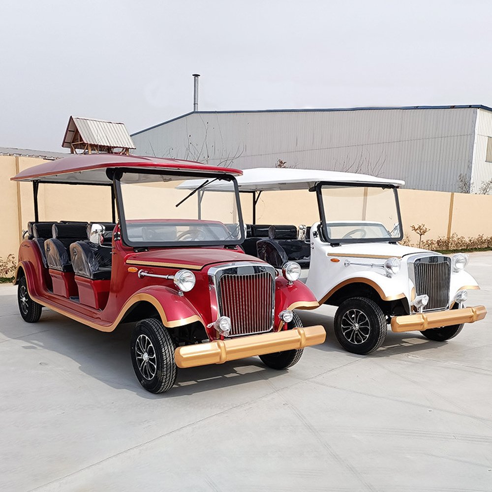 Electric Tour Car Vintage Classic Car Tour Bus Electric Sightseeing Vehicle