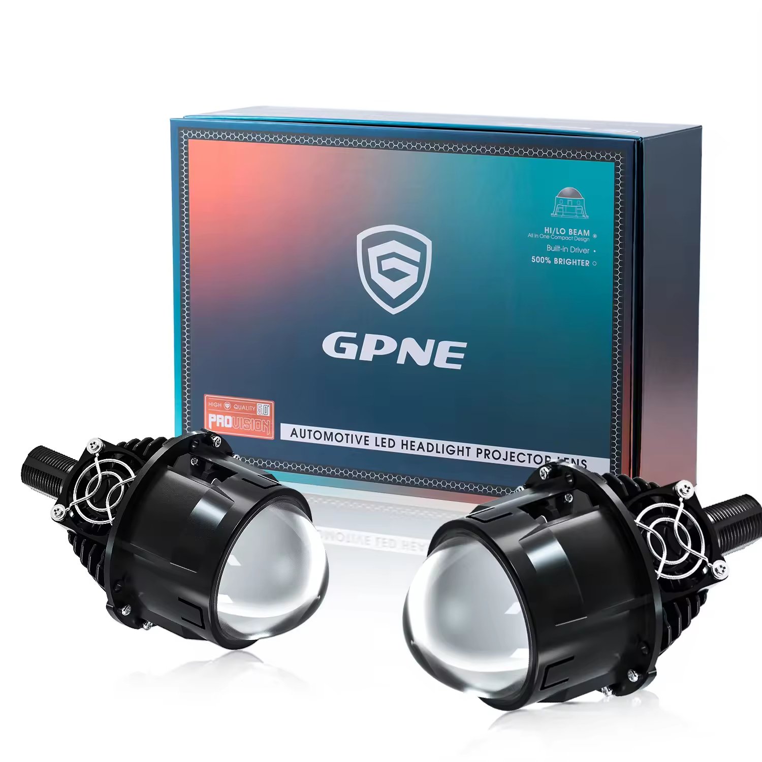 P5 2.5inch Car Led Headlight High Low Beam Projector Lamps Auto Lighting System Super Bright 6000k Led Projector Lens