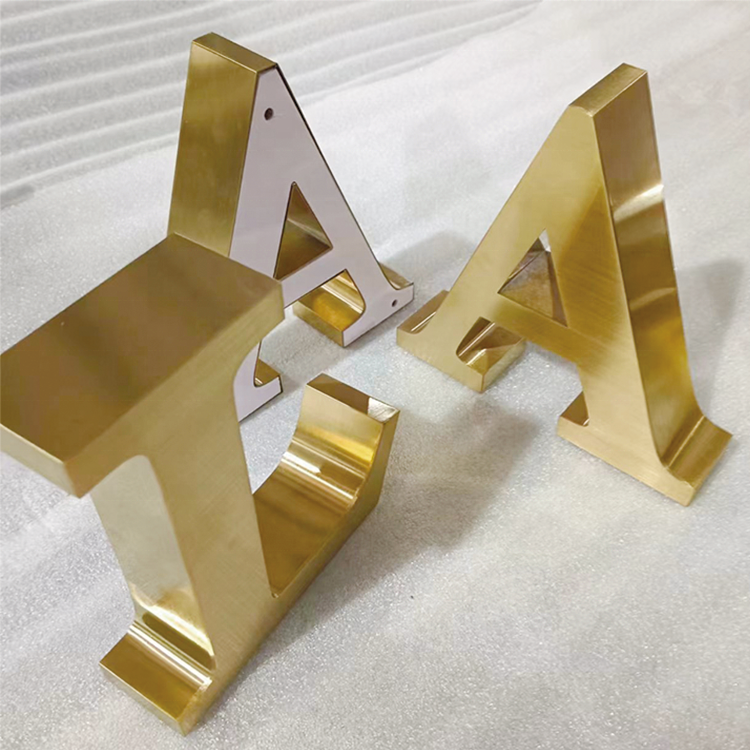 Metal Letters 3d Sign Custom Gold Metal Letter Led Signage Indoor & Outdoor 3d Letters Sign