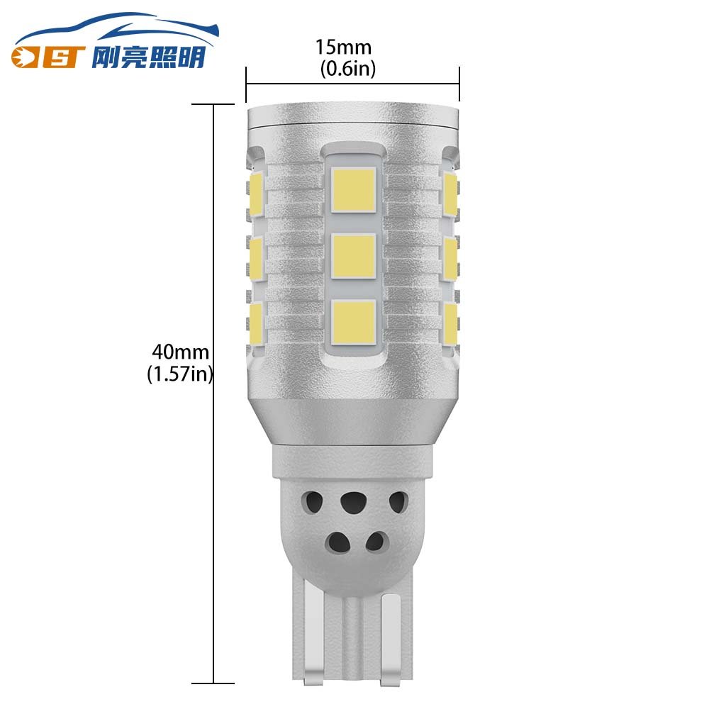 OEM Factory 7w 12v 720lm 6000k 0.55A 17smd 3030 Chips White Color W16w With Canbus T15 Led Bulb for Car