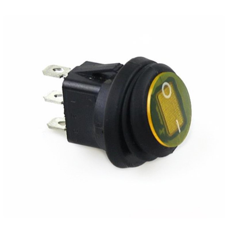 KCD1 Round square Waterproof Light Switch On-Off 3Pin Power Switch Lamp Round LED