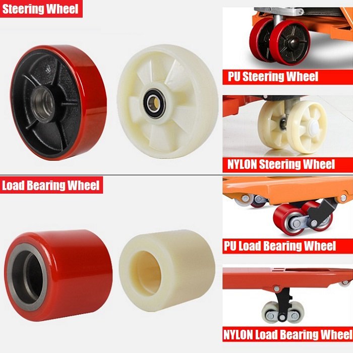 Factory Wholesale Nylon Caster Replacement Wheels Wear Resistant Big Wheel Hand Pallet Truck Wheels