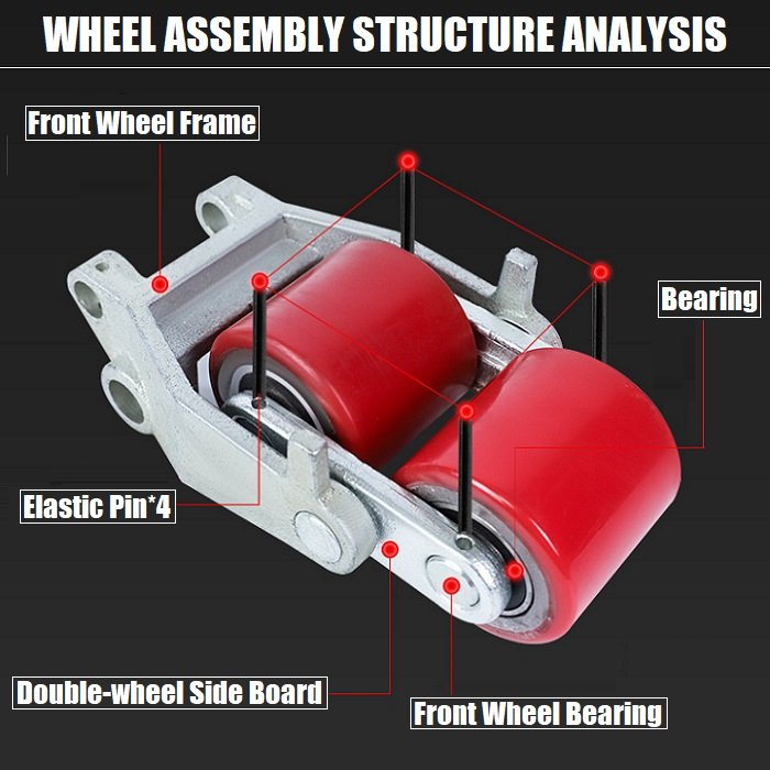 Factory Wholesale Nylon Caster Replacement Wheels Wear Resistant Big Wheel Hand Pallet Truck Wheels