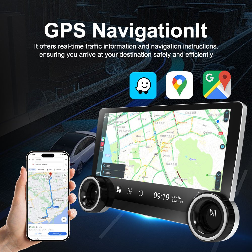 Super Slim 8 Core 4G 64G OLED Screen Wireless Carplay WIFI GPS Car Multimedia Player Auto Radio Android Ts18 Stereo