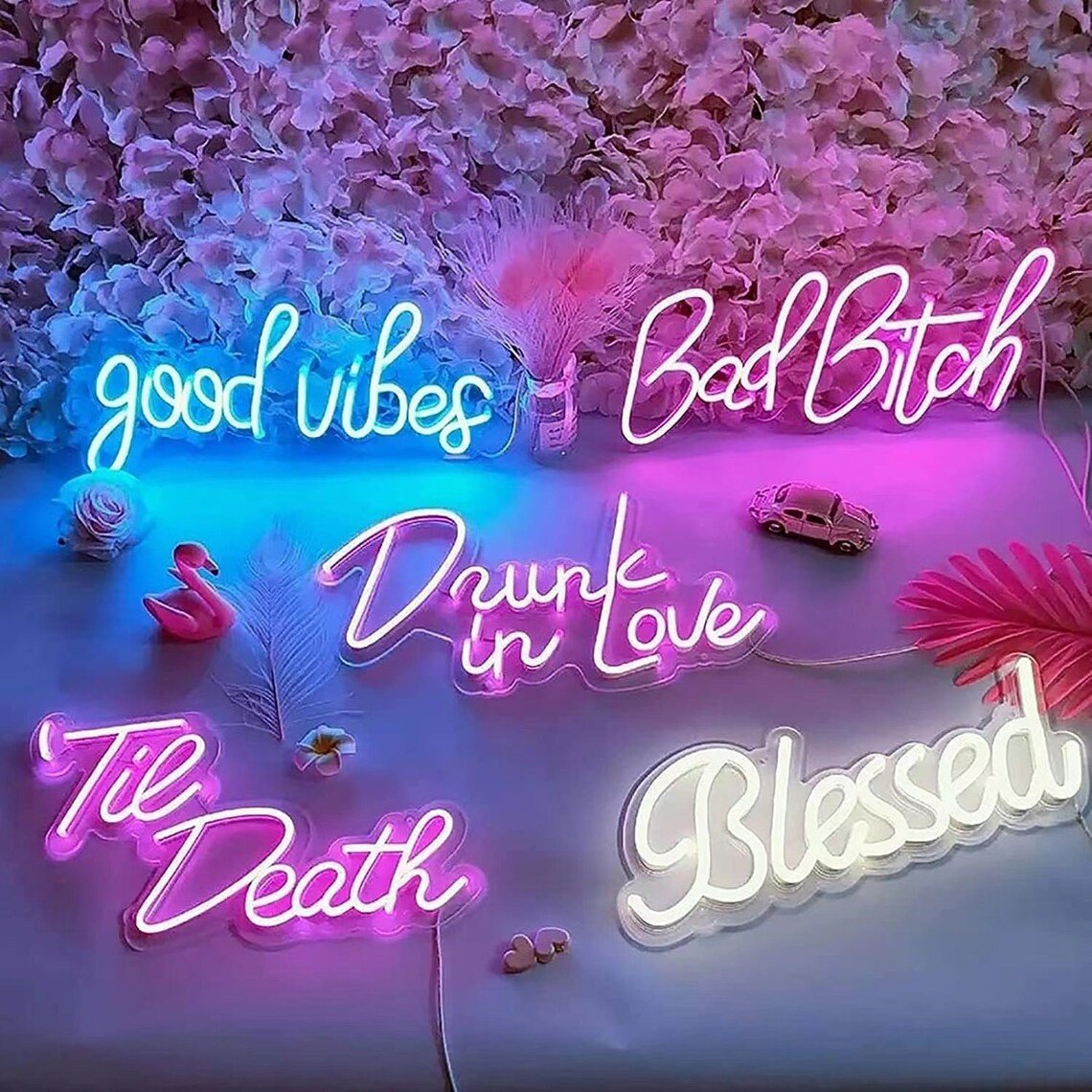 Wholesale Customised WeddingNeon Lights Sign Home Happy Birthday Light Led Neon Signs