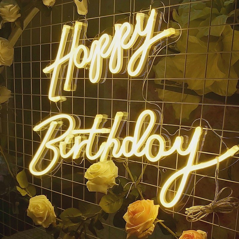 Wholesale Customised WeddingNeon Lights Sign Home Happy Birthday Light Led Neon Signs