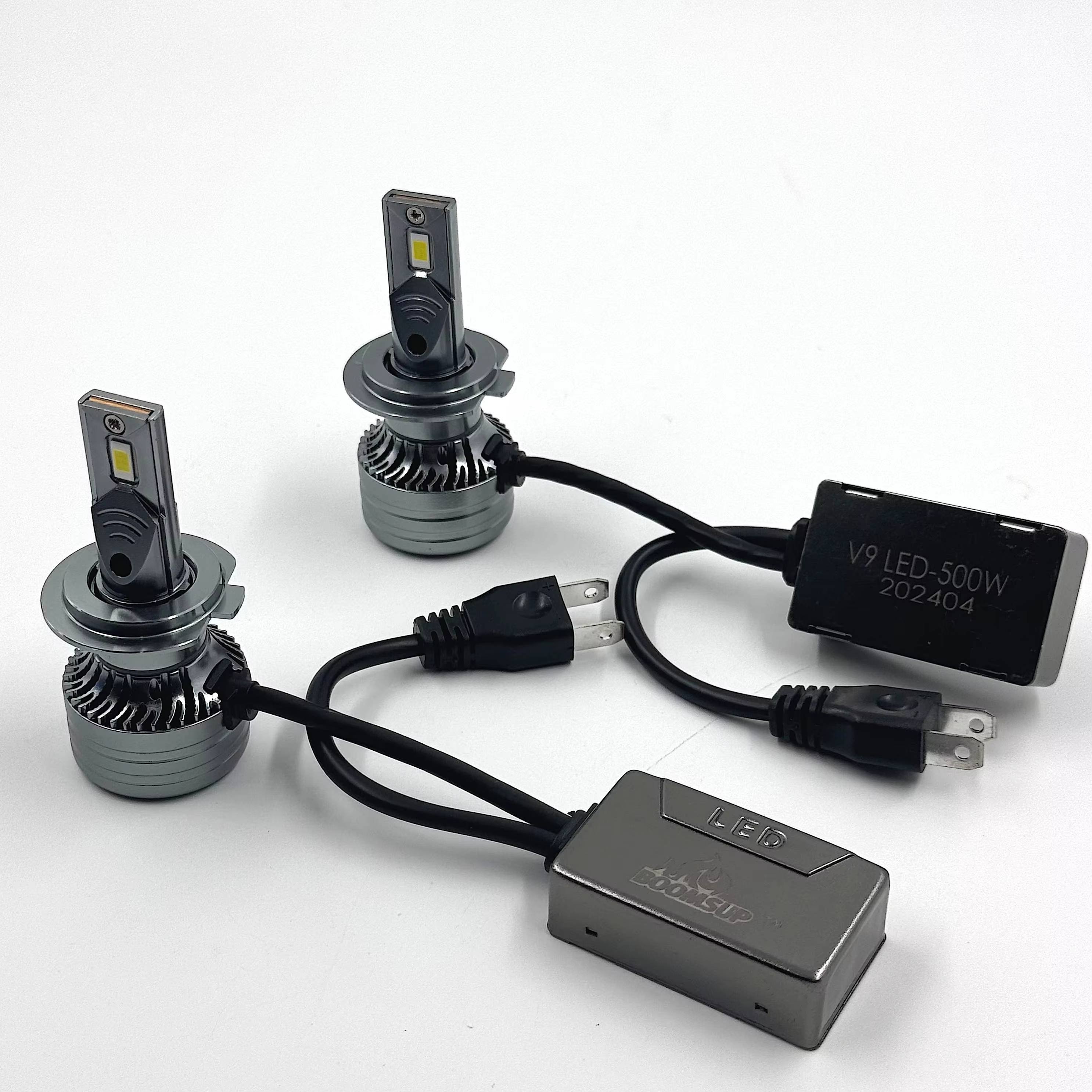 PROMAX V9 Factory Best Selling H4 H7 LED Headlights bulb for Car With 50000 lumen Canbus High Low Beam 9005 9006 H11Waterproof