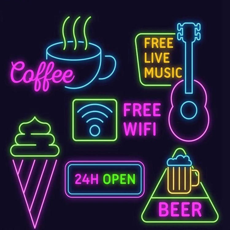 Custom Logo 3D Car Pattern Lighting Sign Flex PVC LED Neon Sign Decorations