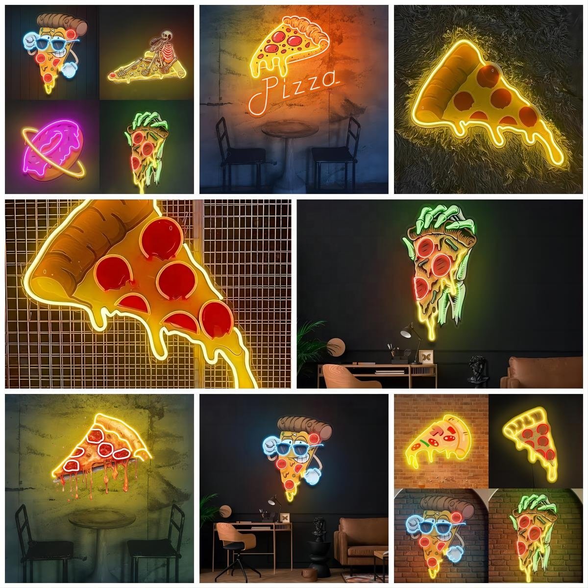 Custom Pizza Store Led Neon Sign Advertisement Neon Light Pizza Shop Lighting for Wall Decoration