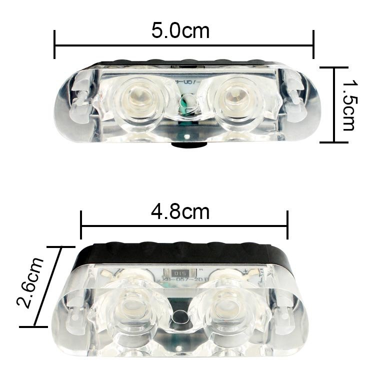 4*2 LED Auto Strobe Lights Grill Warning Lamp 12V Motorcycles Flasher Flashlight Car Accessories