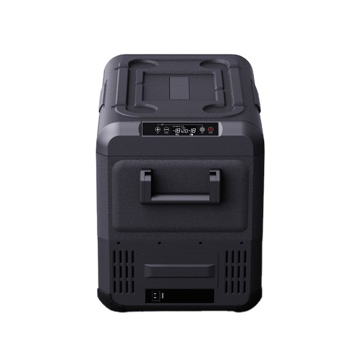Small 45L DC Compressor Dual Zone Camping Picnic Car Fridge 12V Portable Electric Wheels and Handle Refrigerator