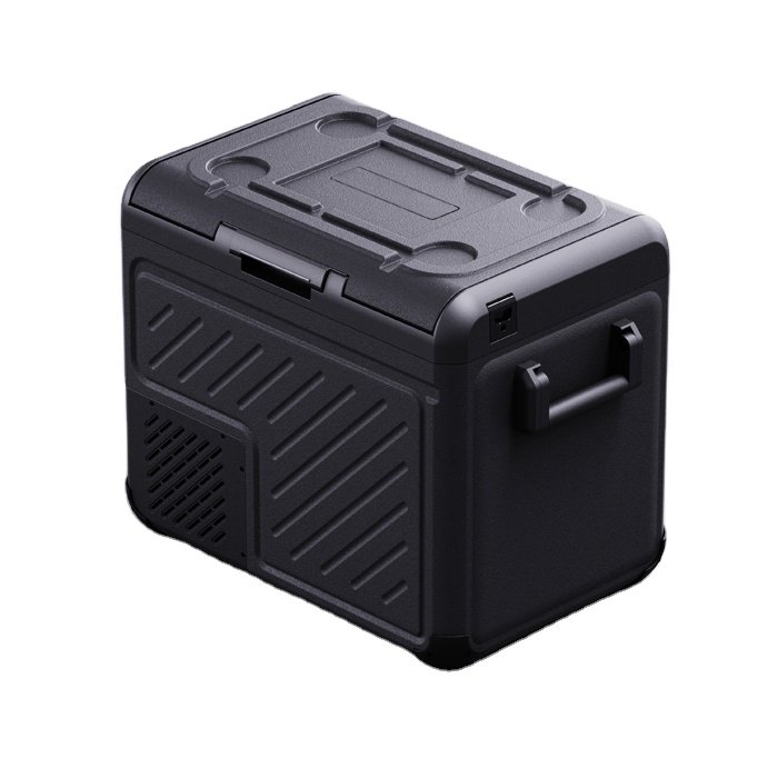 Small 45L DC Compressor Dual Zone Camping Picnic Car Fridge 12V Portable Electric Wheels and Handle Refrigerator