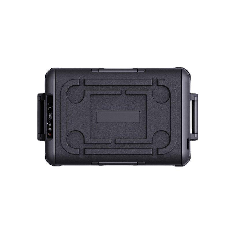 Small 45L DC Compressor Dual Zone Camping Picnic Car Fridge 12V Portable Electric Wheels and Handle Refrigerator