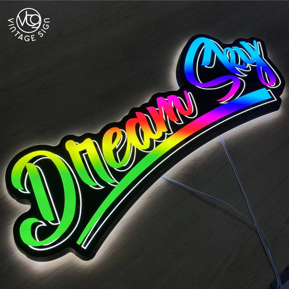 Outdoor Wall Mounted Advertising Waterproof Led 3D Logo Light Box Sign Acrylic Led Light Box Logo