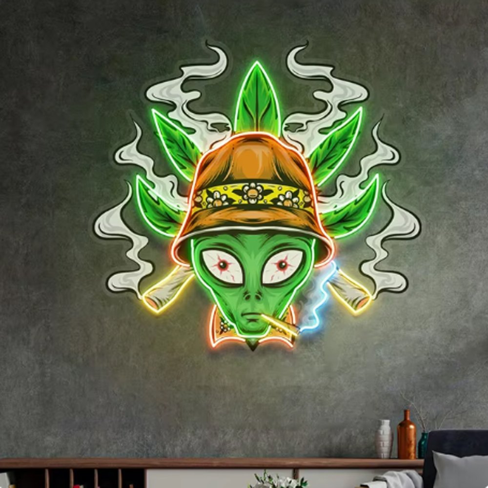 Custom Store Business logo Smoking Monkey Shape Led Light up Sign Store Advertising Neon Sign Light for Wall Decoration