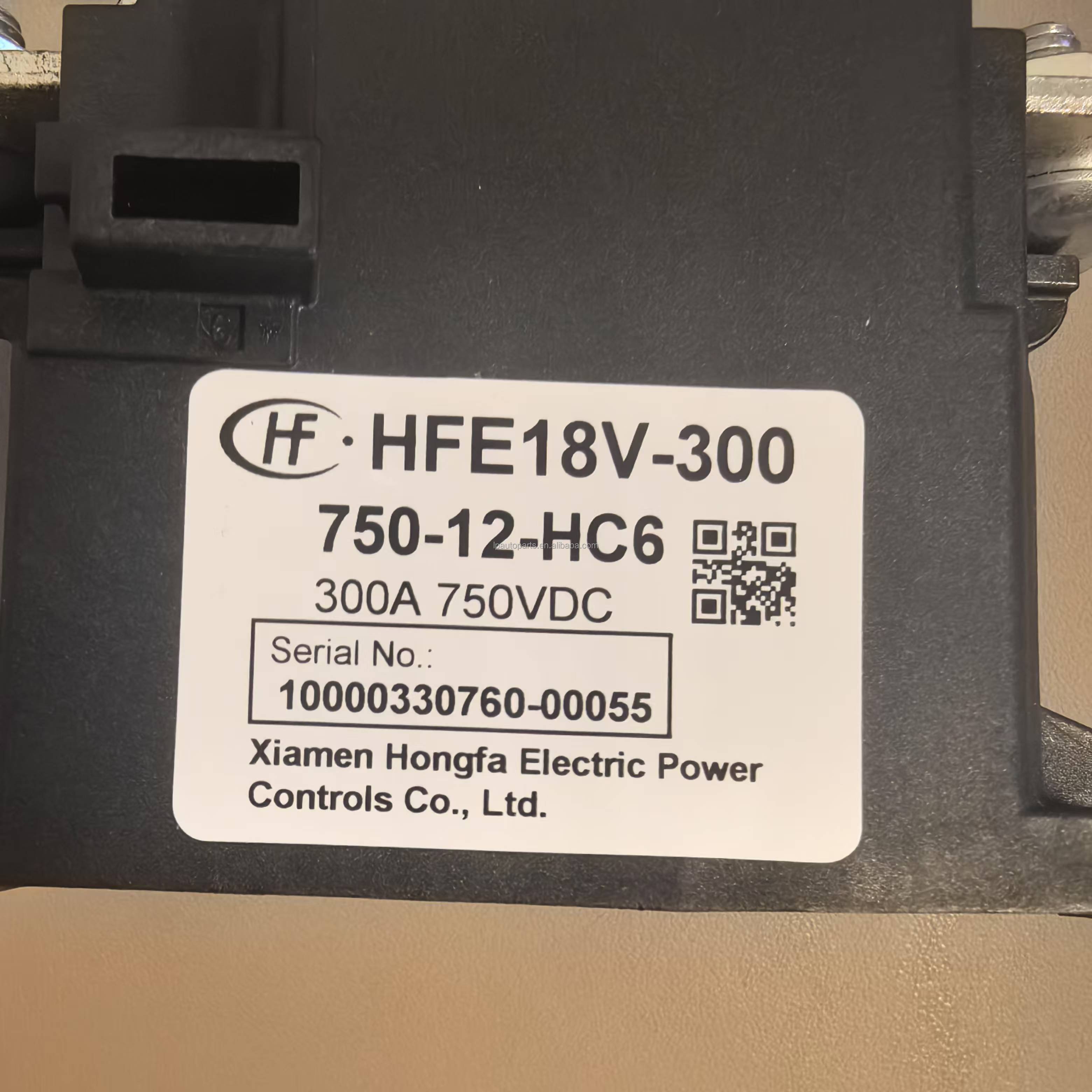 New Energy Single-Phase HFE18V-300 DC Power Relay High Voltage 300A 750VDC 12-HC6 12V