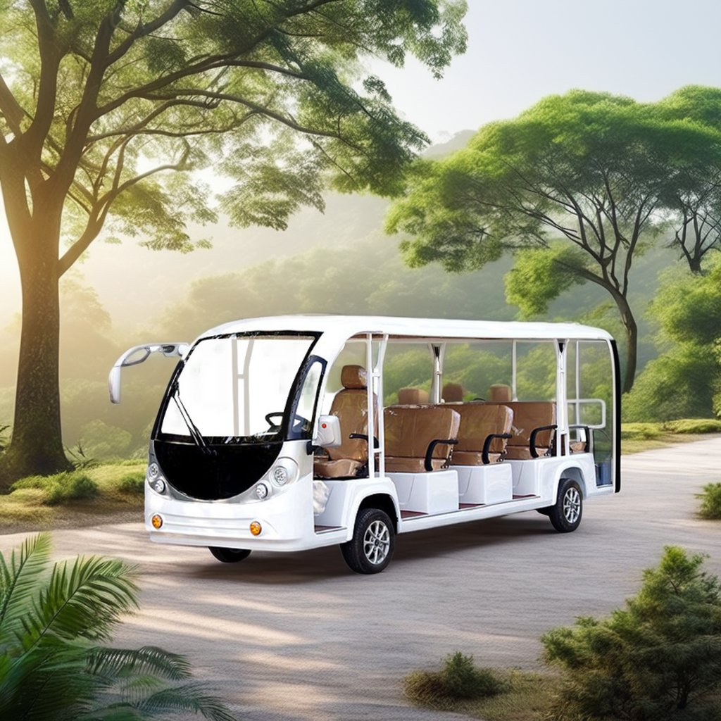 Four-wheel Scenic Tour Reception 14 Person Seats Sightseeing Electric Tourist Car