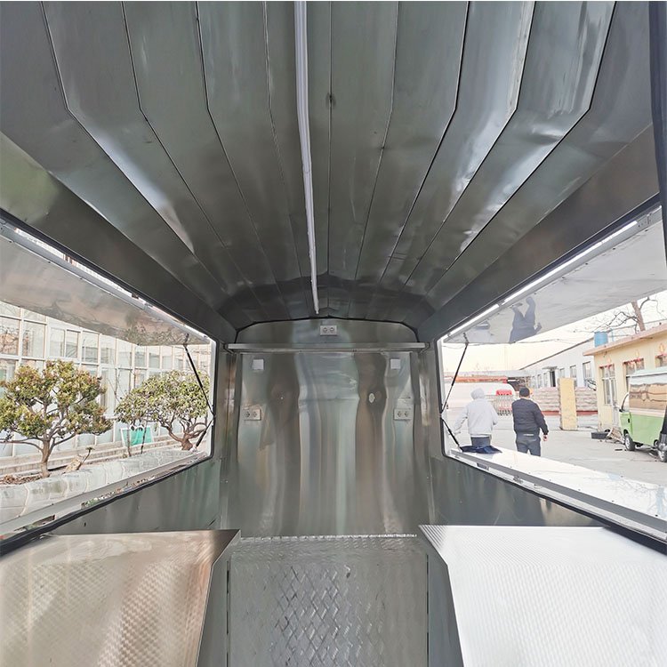 square Street Mobile Food Cart Trailer Combined with Brand Pasta Donut Street Drinks for Sale