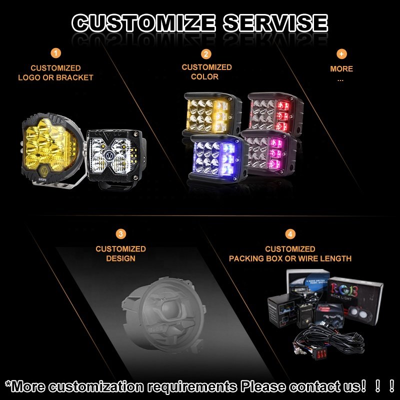OVOVS Truck Offroad Light Pod Led Lights Side Shooters LED Light for Tractor 4x4 UTV ATV Offroad