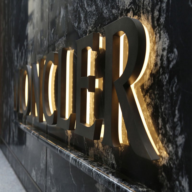 Matte Black Back-lit Sign and Signsges Letter Signboard Electronic Letters Led 3D Outdoor Indoor Decoration Light Letter