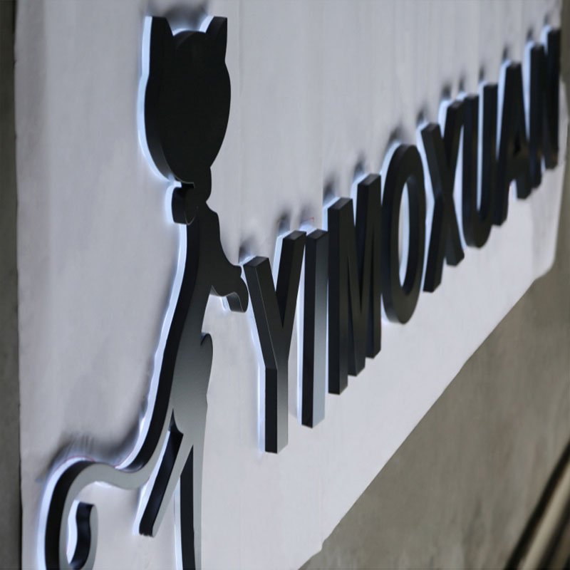 Matte Black Back-lit Sign and Signsges Letter Signboard Electronic Letters Led 3D Outdoor Indoor Decoration Light Letter