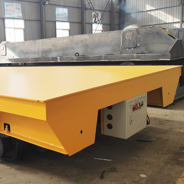 Hydraulic Steering System 10T Electric Transfer Cart With Rechargeable Battery
