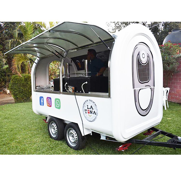 OEM Portable Food Carts Mobile Trailers Kitchen Small Food Trailer for Sale for Hamburger Sushi Kebab Breakfast