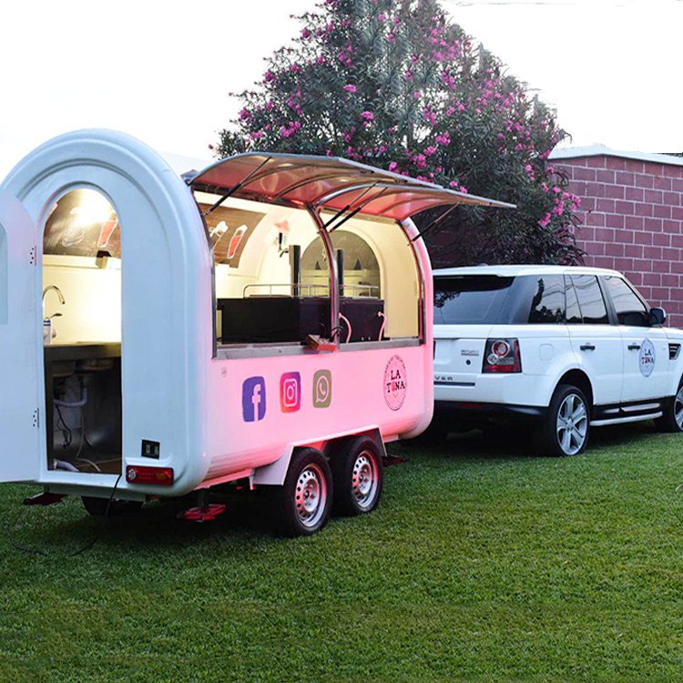 OEM Portable Food Carts Mobile Trailers Kitchen Small Food Trailer for Sale for Hamburger Sushi Kebab Breakfast