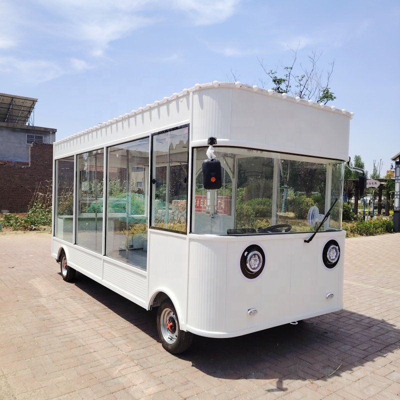 Mobile Electric Clothes Hanger Cart Sell Girls Clothes Dresses Child Clothing Shop Bus Ice Cream Cart Food Truck with Hooks