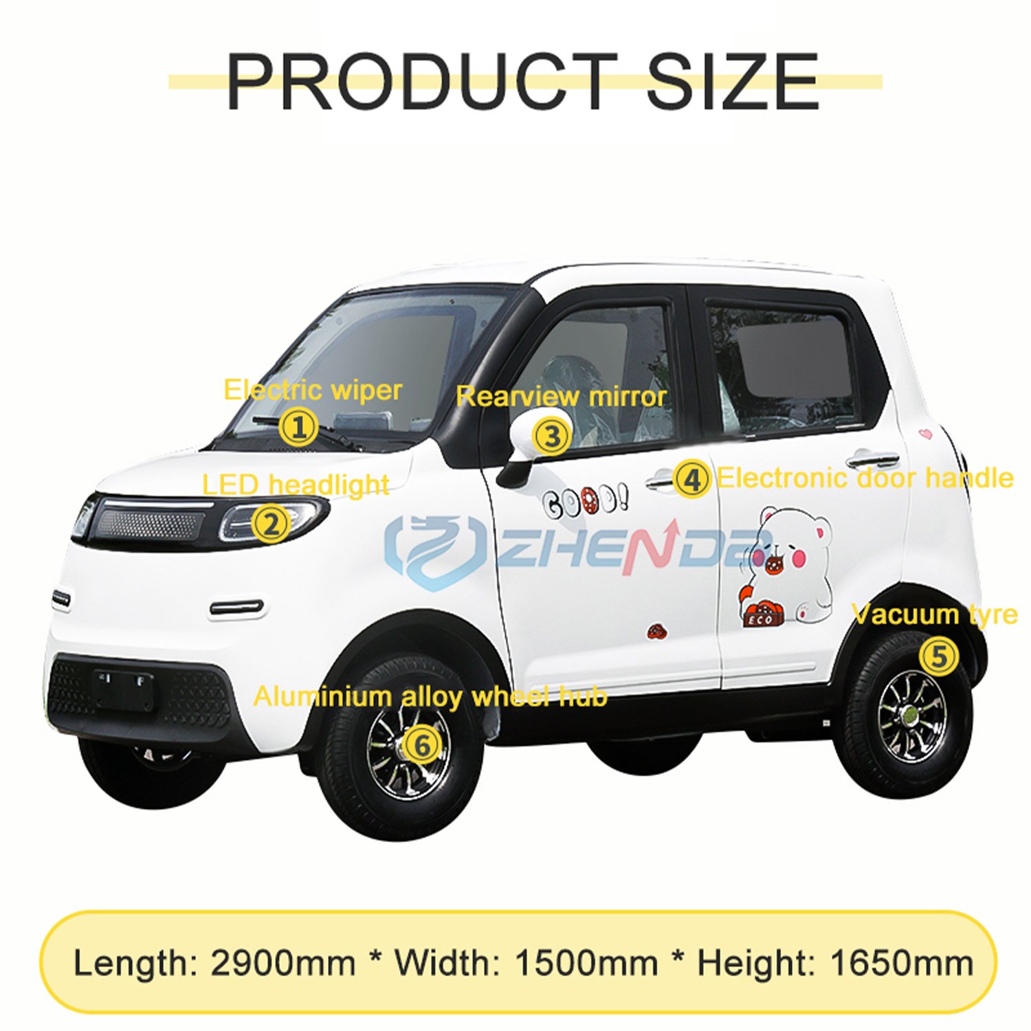 2024 Mini Electric Car High Speed Ev Small Car New Used New Energy Vehicle for Adult