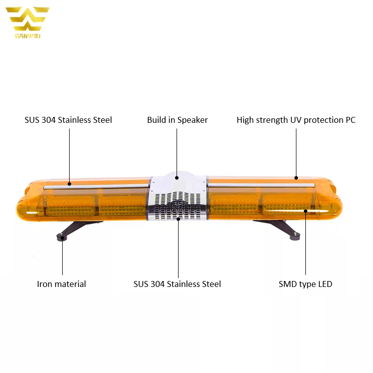 Wholesale 47 Inch Full Size Emergency Vehicle Led Roof Top Amber Warning Light bar with Siren and Speaker