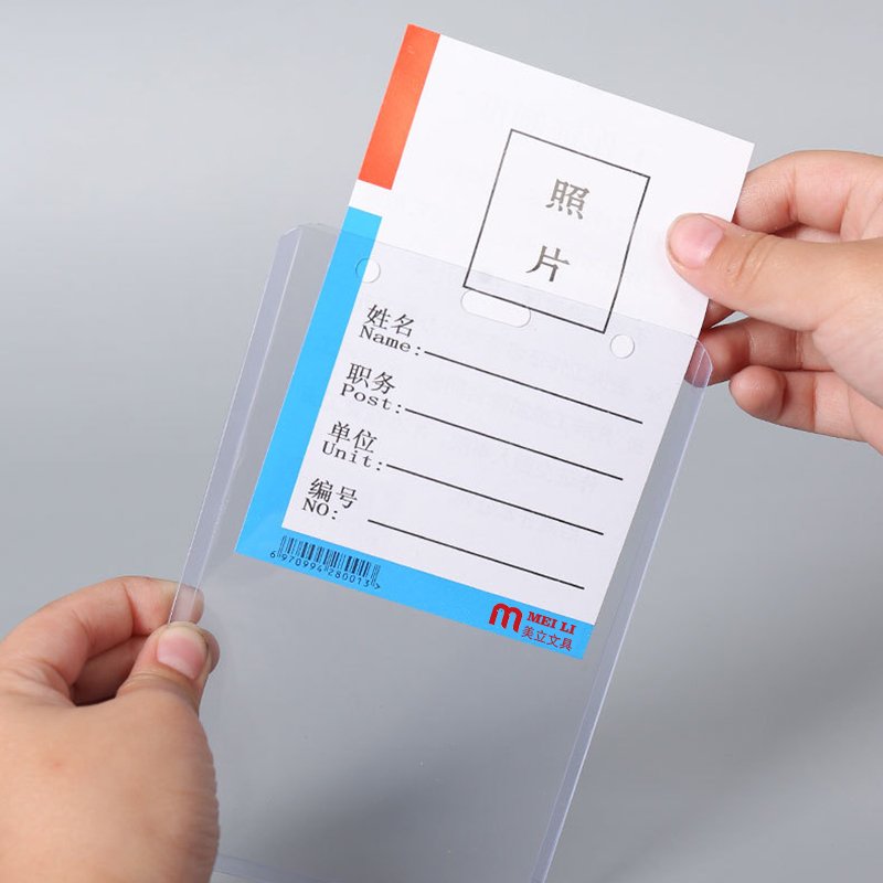Wholesale Transparent Hard PVC Card Holder A4 A3 A5 Glue Name Badge/Id Badge Holder