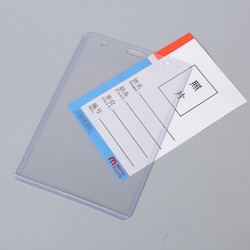 Wholesale Transparent Hard PVC Card Holder A4 A3 A5 Glue Name Badge/Id Badge Holder