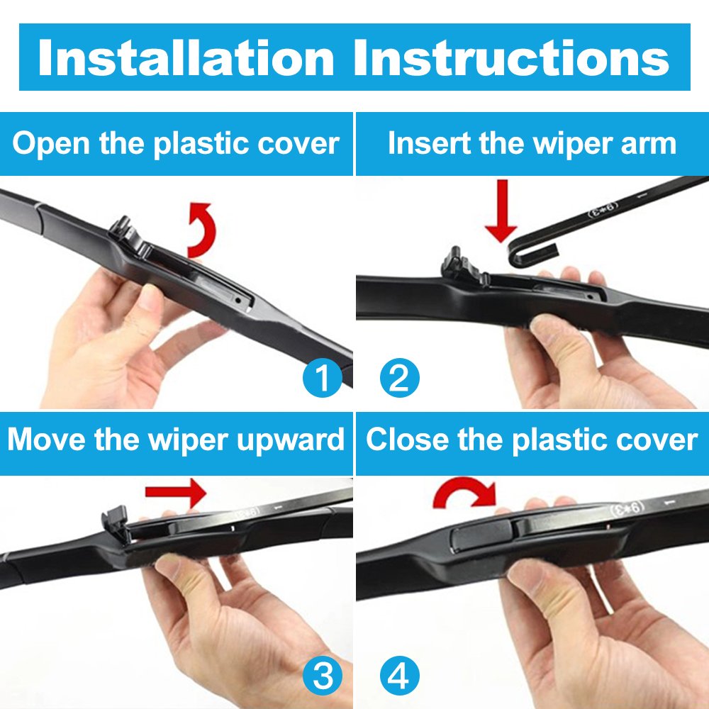 Best Seller Premium Auto Parts Universal U Hook Windscreen Hybrid Wiper Blade Clean Products Exterior Accessories Natural Rubber