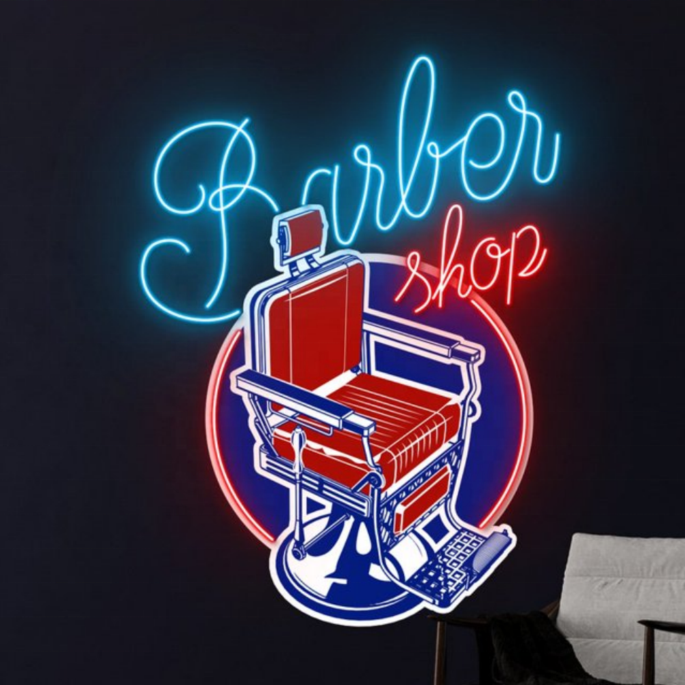 Free Design Custom Led Neon Sign Store Business logo Led Light up Sign Barber Shop Store Decoration Lighting for Wall Decoration
