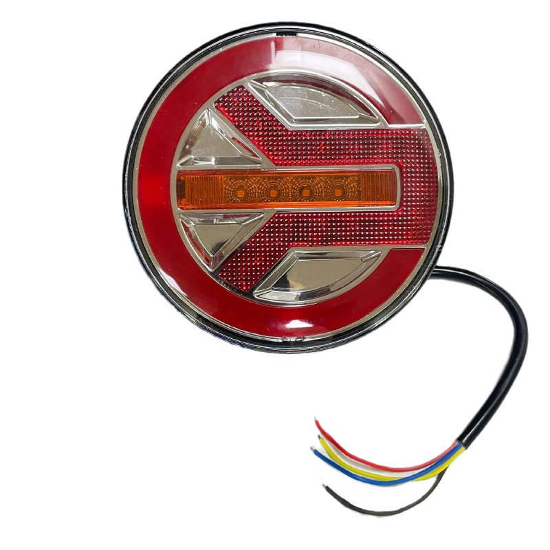Trailer Light Round Truck Tail Light LED Stop Brake Turn Signal Reverse Lamp Rear Tail Light for Truck Trailer Lorry caravan