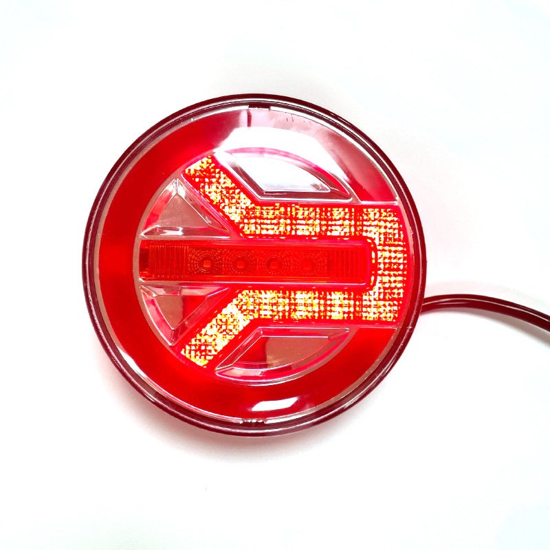 Trailer Light Round Truck Tail Light LED Stop Brake Turn Signal Reverse Lamp Rear Tail Light for Truck Trailer Lorry caravan