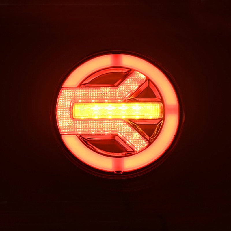 Trailer Light Round Truck Tail Light LED Stop Brake Turn Signal Reverse Lamp Rear Tail Light for Truck Trailer Lorry caravan