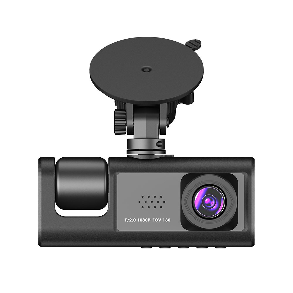 1080P Dash Camera for Cars, 3 Channel Dashcam Front and Rear Inside IR Night Vision Car DVR Camera WiFi