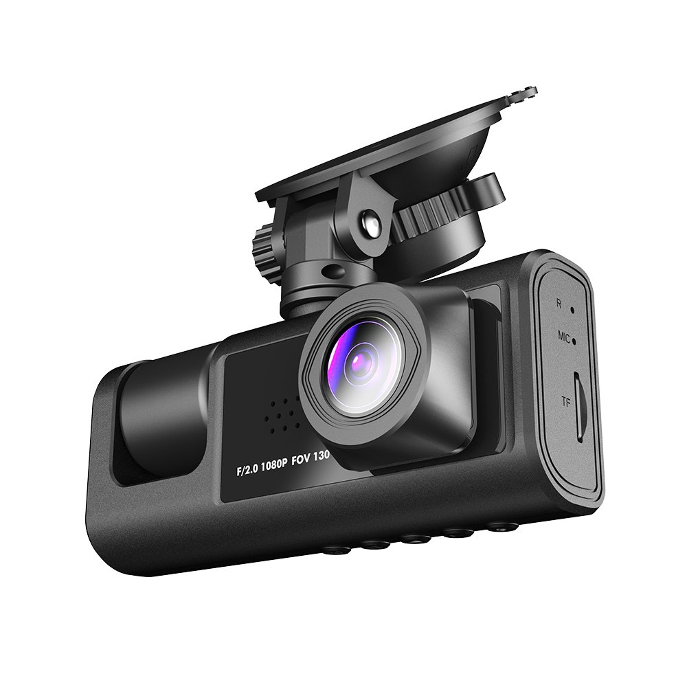 1080P Dash Camera for Cars, 3 Channel Dashcam Front and Rear Inside IR Night Vision Car DVR Camera WiFi