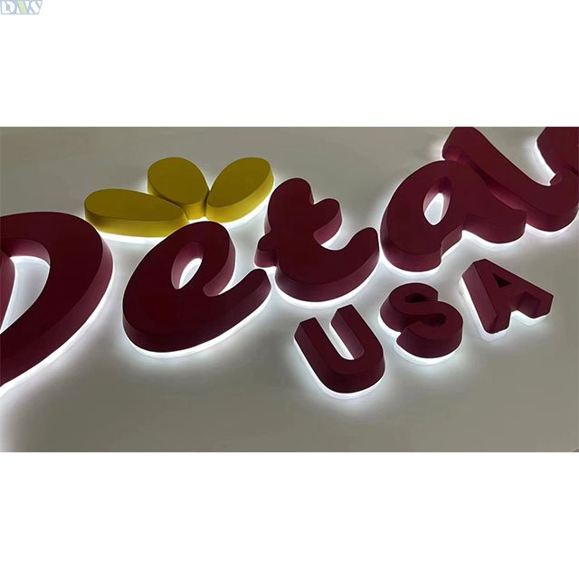 Letter Deco Led Signage Acrylic Letters Sign Led bar Sign Solid Acrylic Led Letters with Backplate