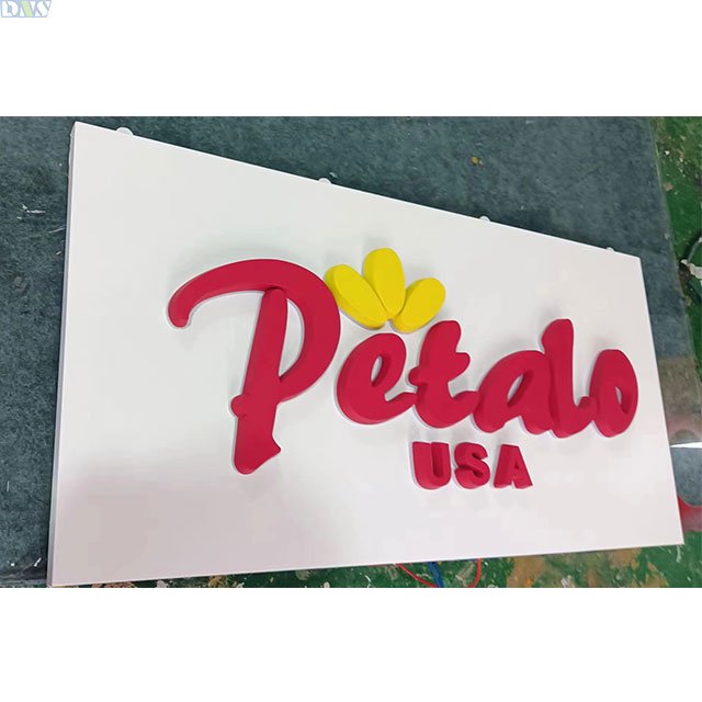 Letter Deco Led Signage Acrylic Letters Sign Led bar Sign Solid Acrylic Led Letters with Backplate