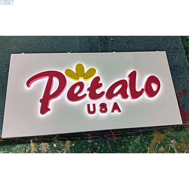 Letter Deco Led Signage Acrylic Letters Sign Led bar Sign Solid Acrylic Led Letters with Backplate