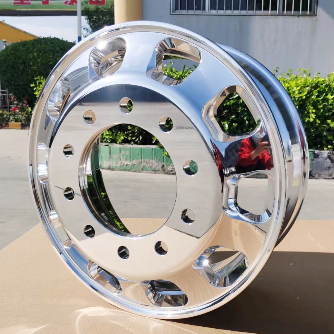 22.5X8.25 Truck and Bus Special Forged Aluminum Alloy Wheel Special air Hole Customized Surface Polishing 10 Holes